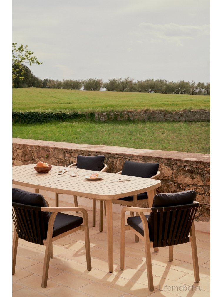 Деревянный стул Malaret черный / натуральный