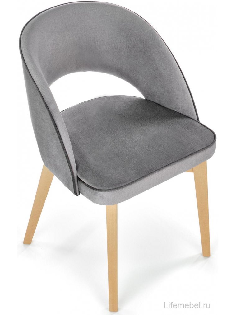 Деревянный стул Мэнни серый / дуб медовый