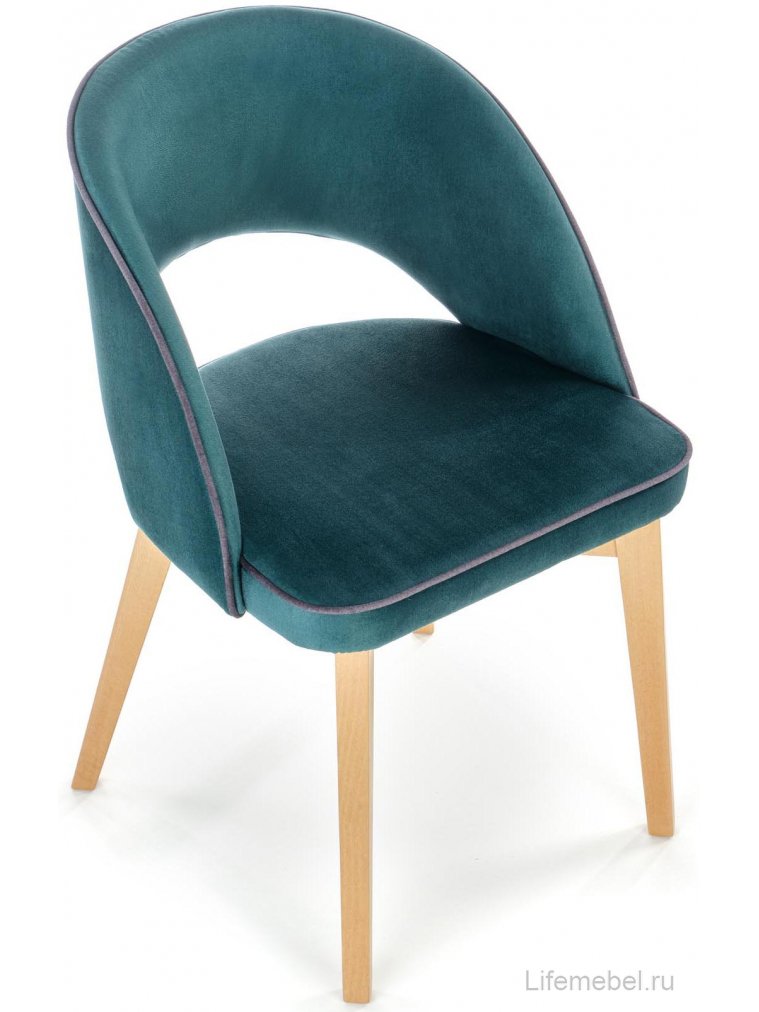 Деревянный стул Мэнни зеленый / дуб медовый