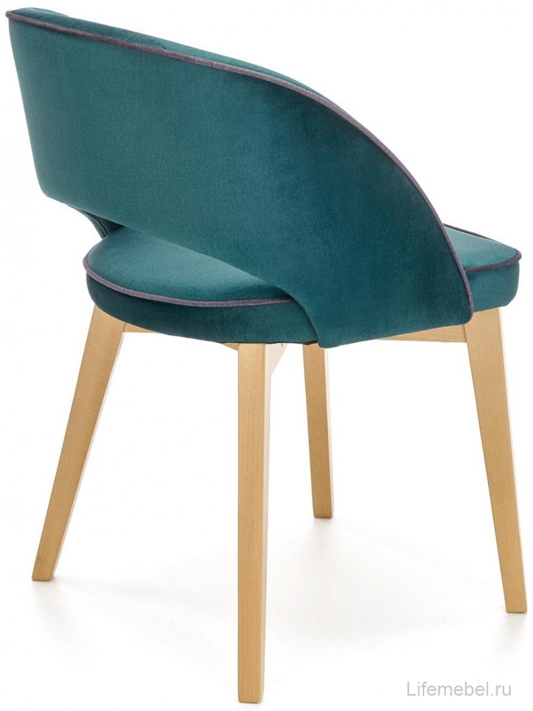 Деревянный стул Мэнни зеленый / дуб медовый