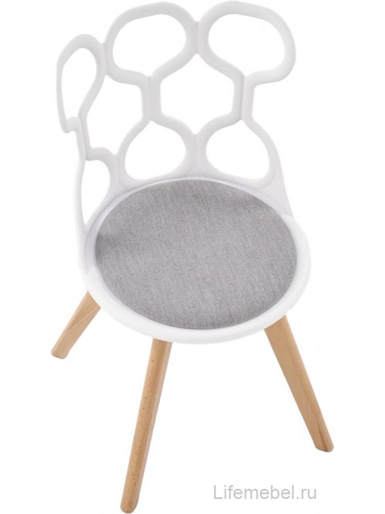 Деревянный стул Мит белый / светло-серый