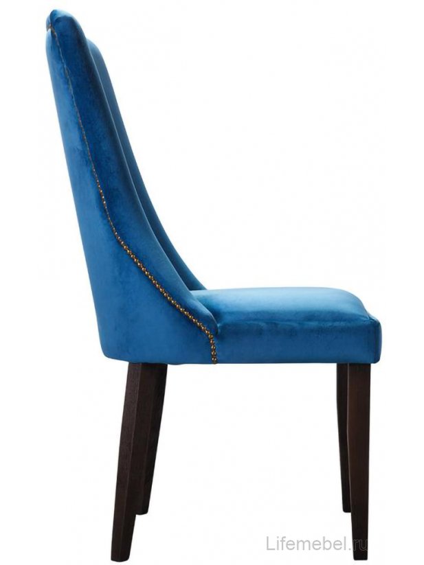 Деревянный стул Модерн синий / дуб гладстоун