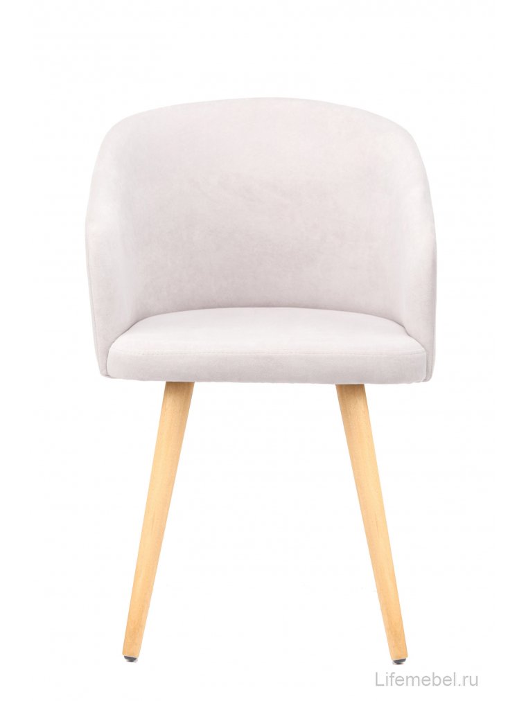 Деревянный стул Монер 360 светло-серый (glory 36) / светлое дерево