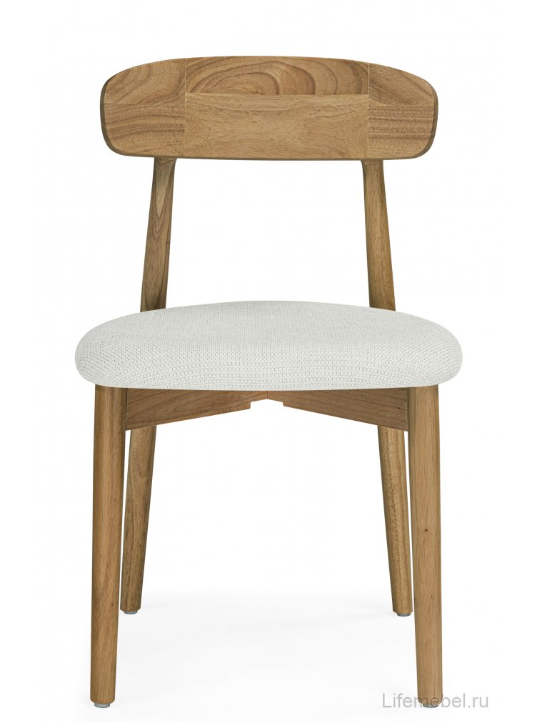 Деревянный стул Okava 1 бежевая рогожка / светлое дерево 