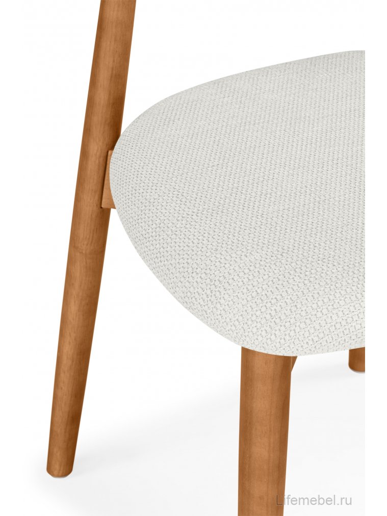 Деревянный стул Okava 1 бежевая рогожка / орех
