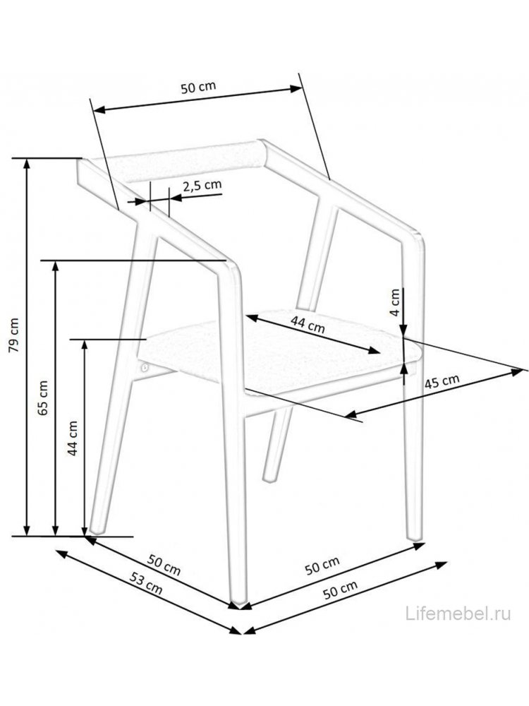Деревянный стул Пене черный / пепельный