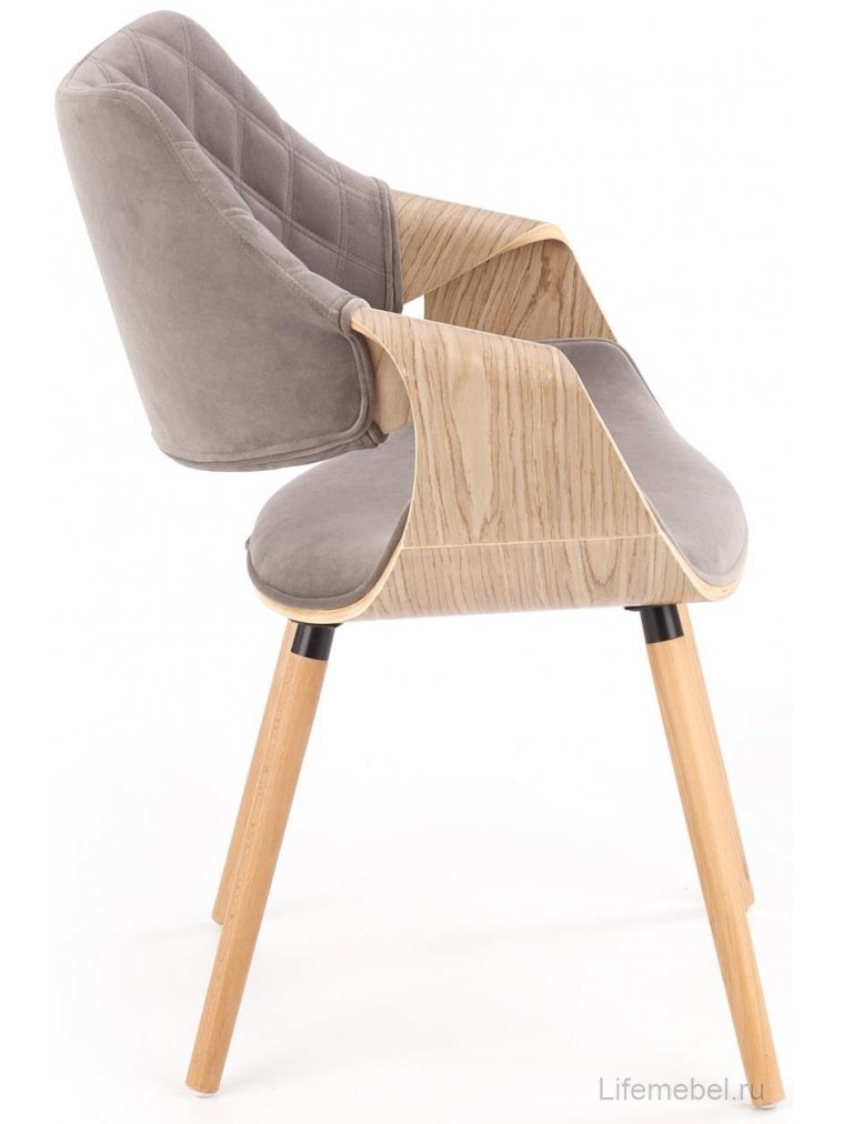 Деревянный стул Прола дуб светлый / серый