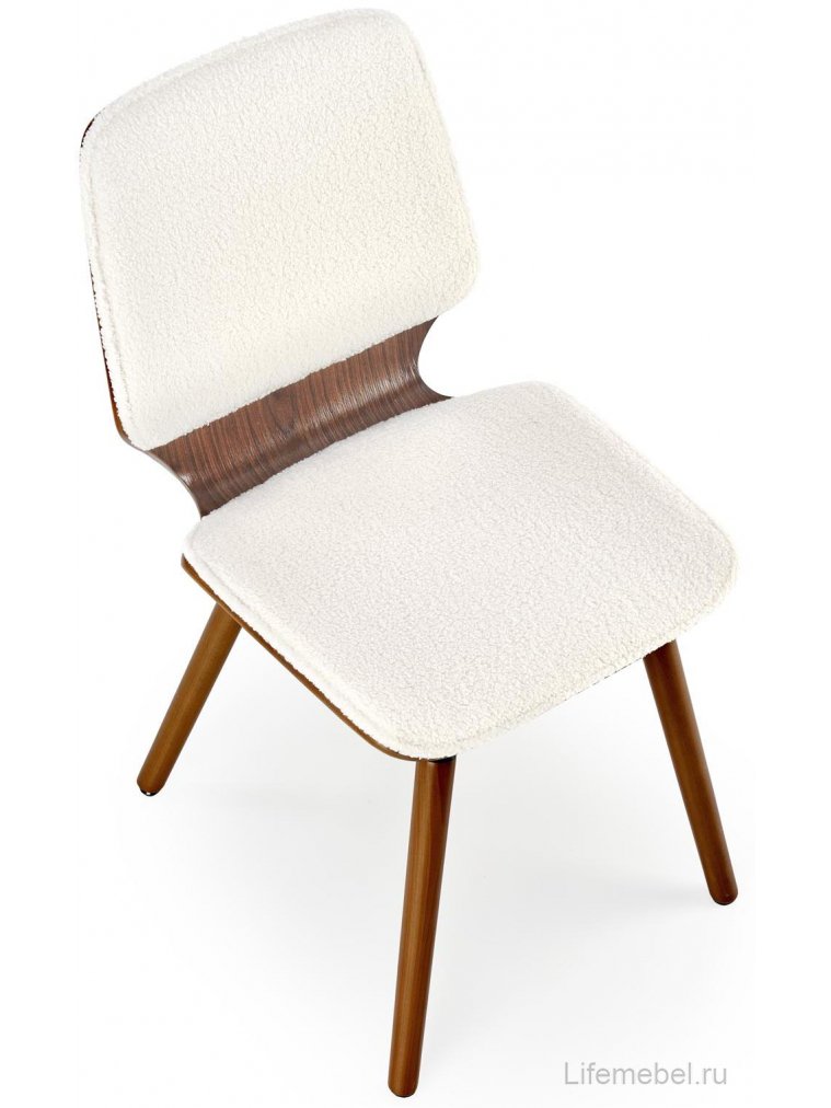 Деревянный стул Рашем кремовый / ореховый