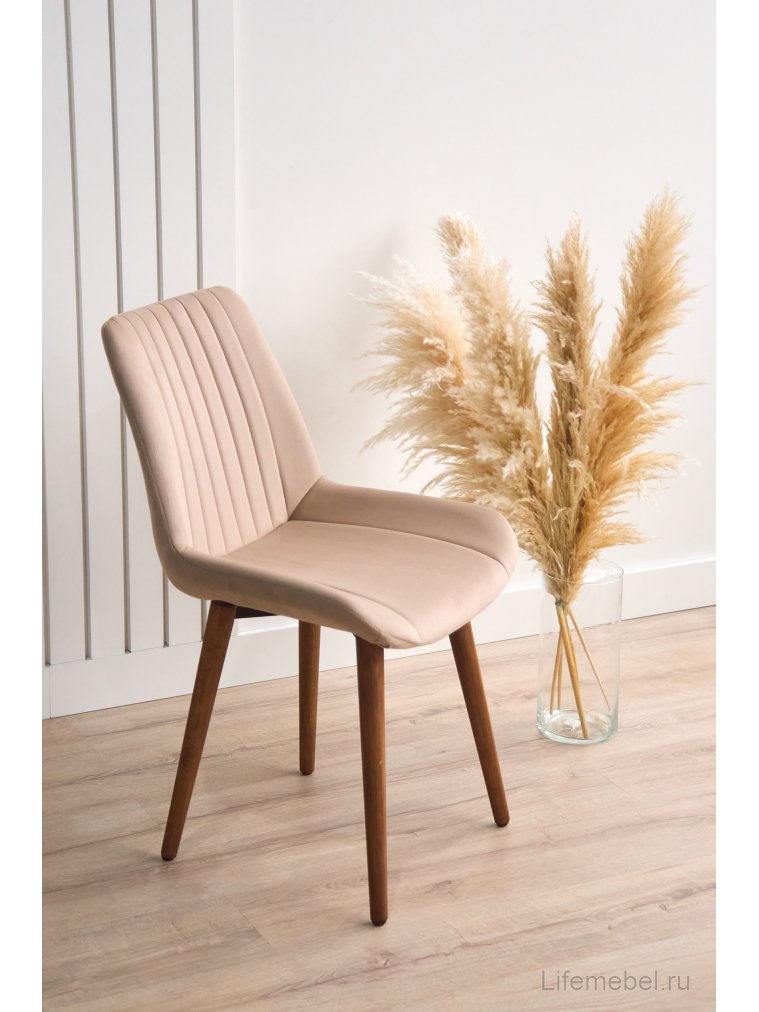 Деревянный стул Седа бежевый (zd 210) / темное дерево