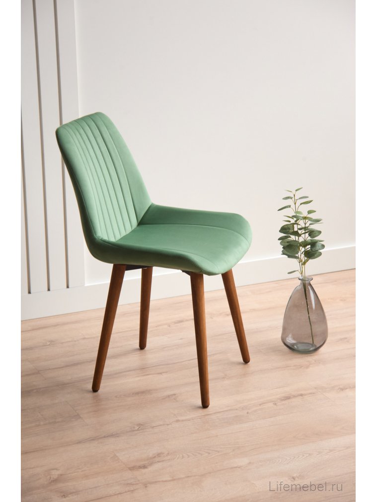 Деревянный стул Седа фисташковый (zd 651) / темное дерево