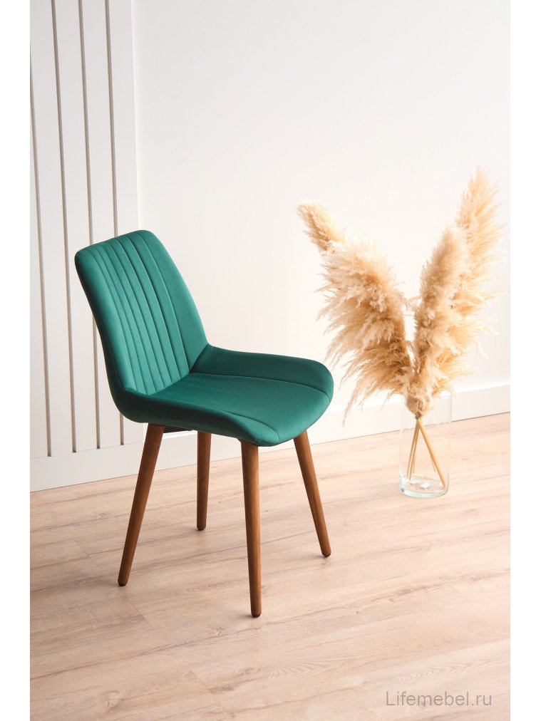 Деревянный стул Седа зеленый (zd 667) / темное дерево