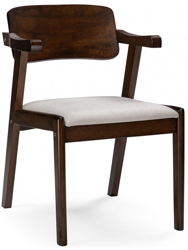 Деревянный стул Velma dirty oak / light beige