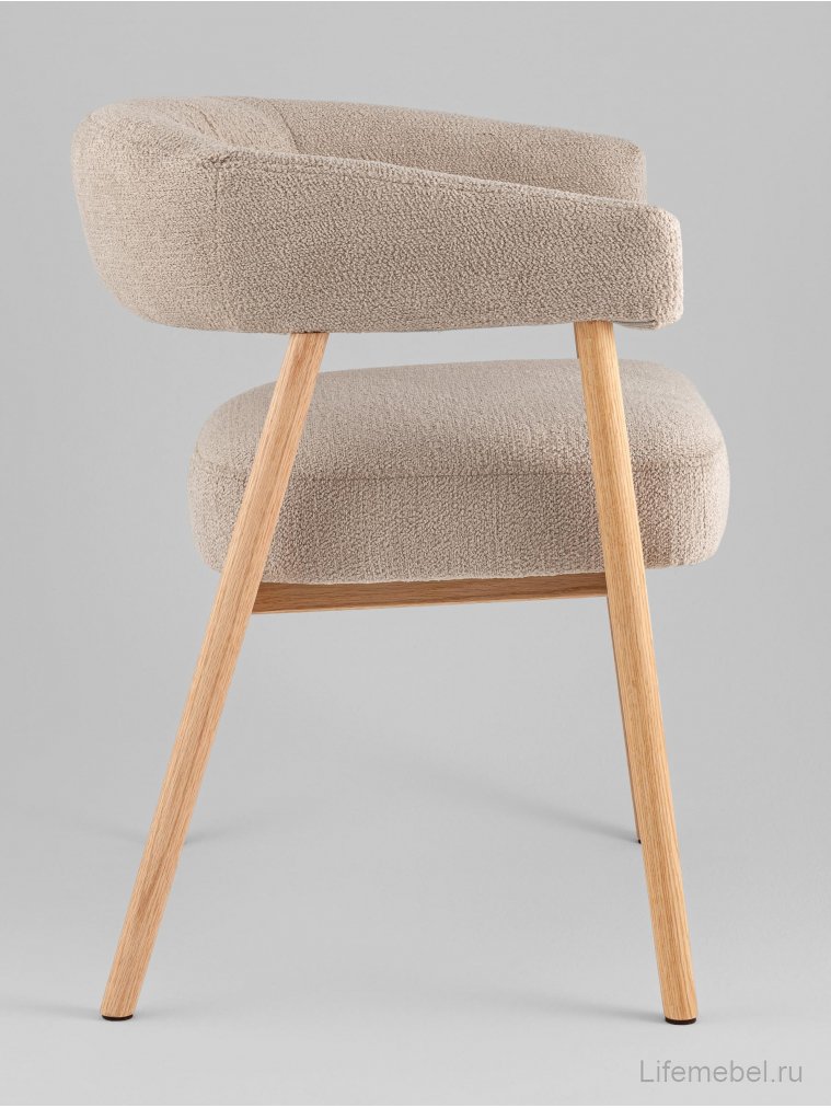 Деревянный стул Розо букле бежевый