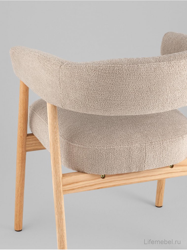 Деревянный стул Розо букле бежевый