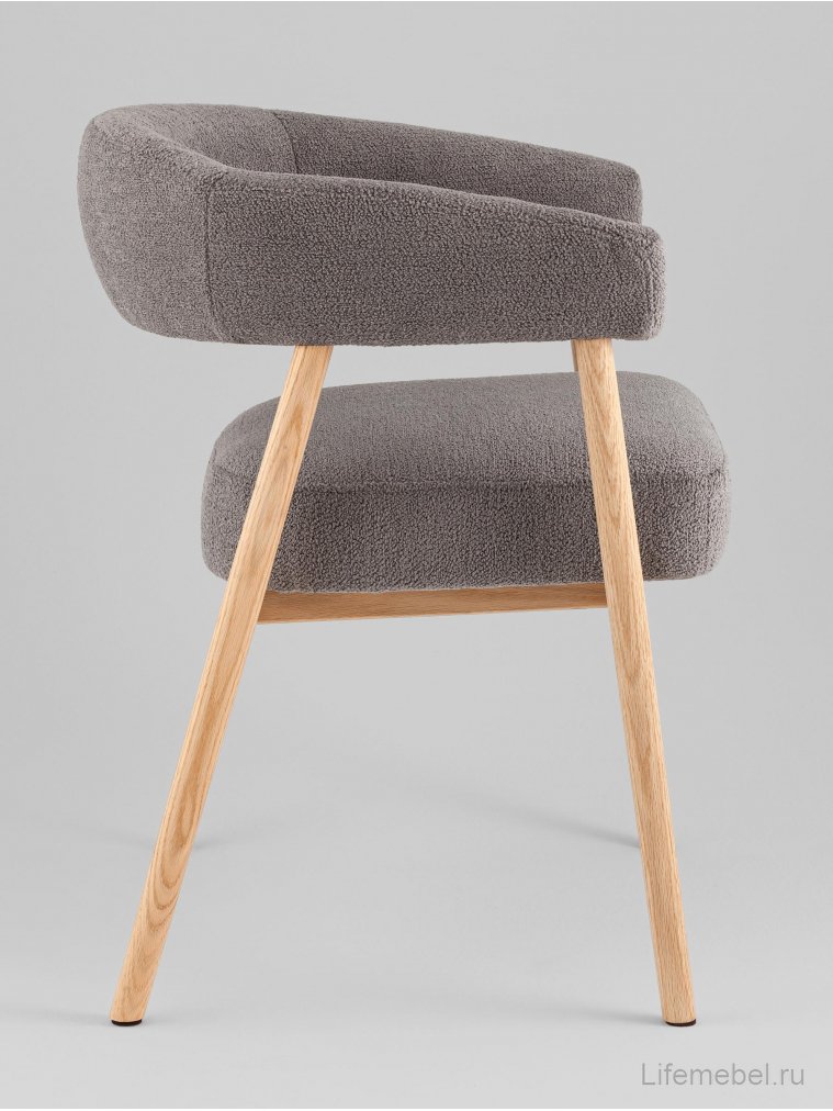 Деревянный стул Розо букле темно-серый