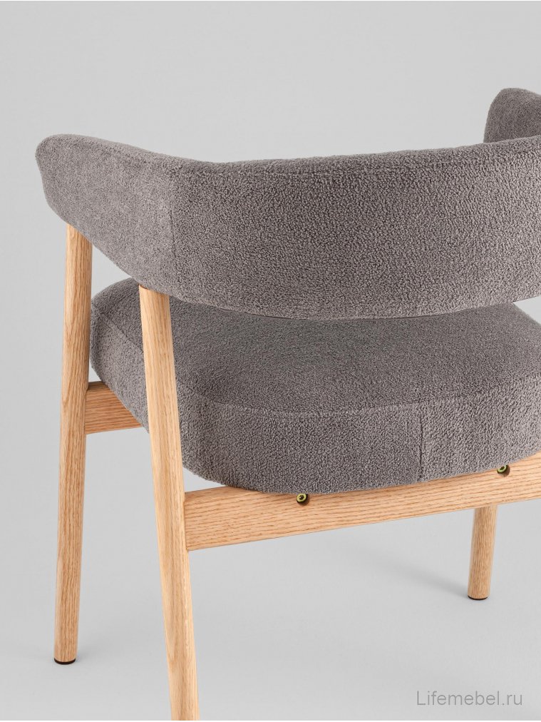 Деревянный стул Розо букле темно-серый