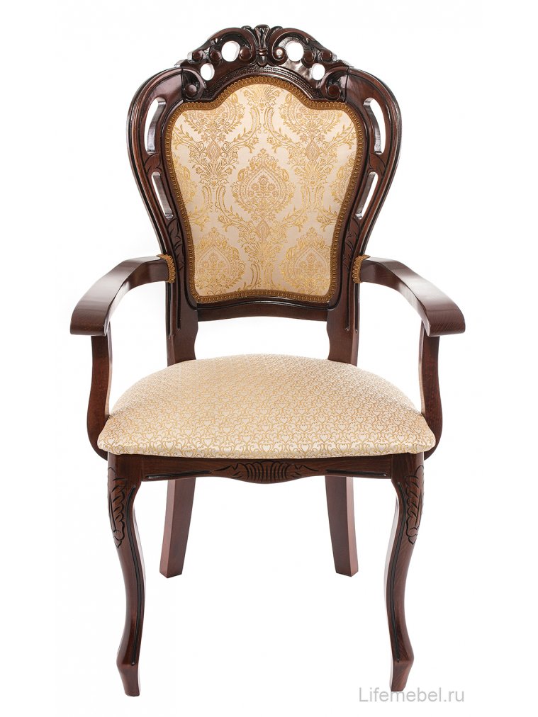 Кресло Bronte вишня / бежевый / патина