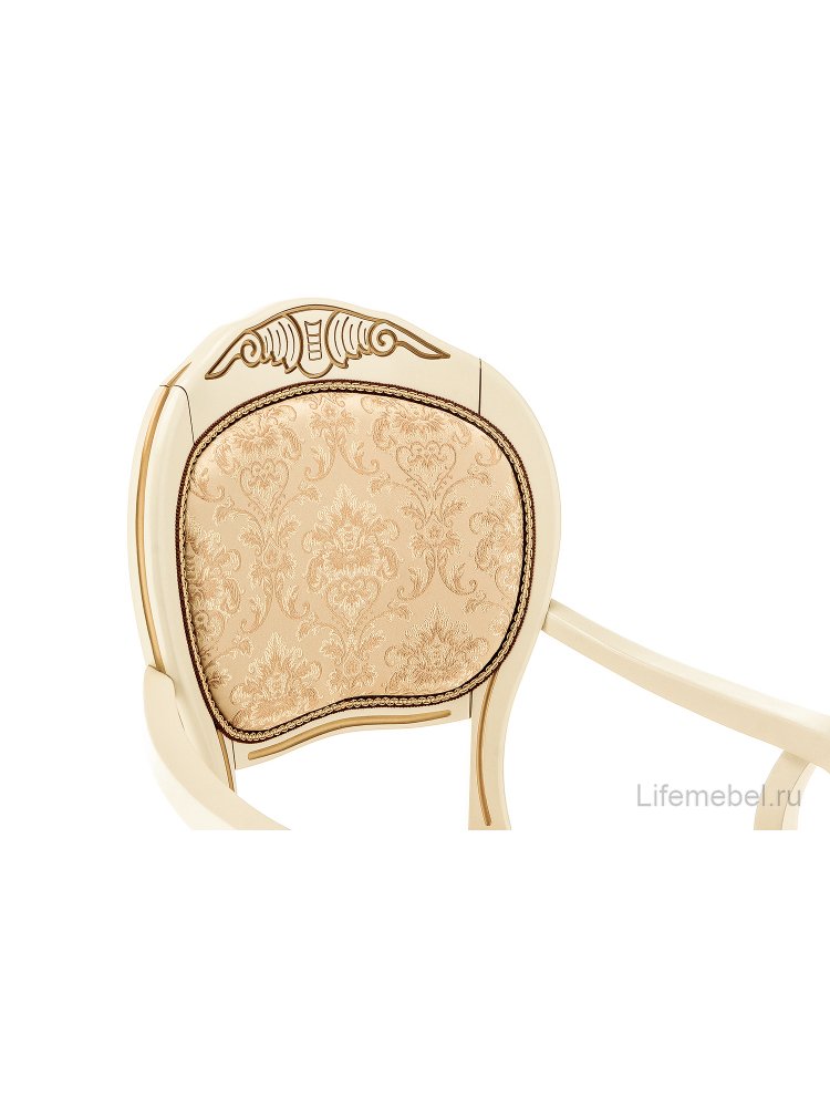 Кресло Лауро патина золото / бежевый