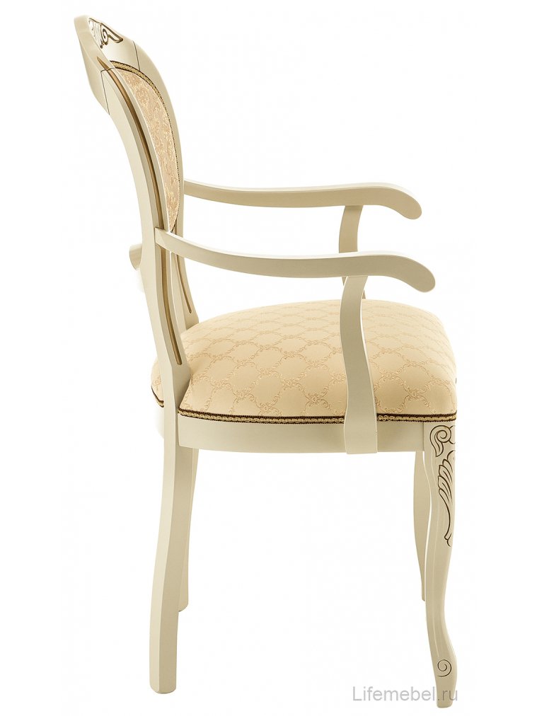 Кресло Лауро патина золото / бежевый