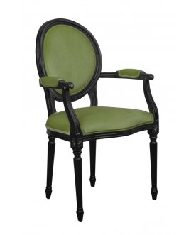 Мягкий стул с подлокотниками Delo Kora Arm Green