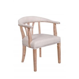 Мягкий стул с подлокотниками Tanner Beige