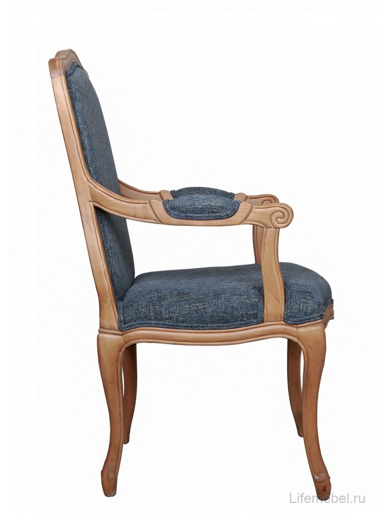 Мягкий стул с подлокотниками Wallis Blue