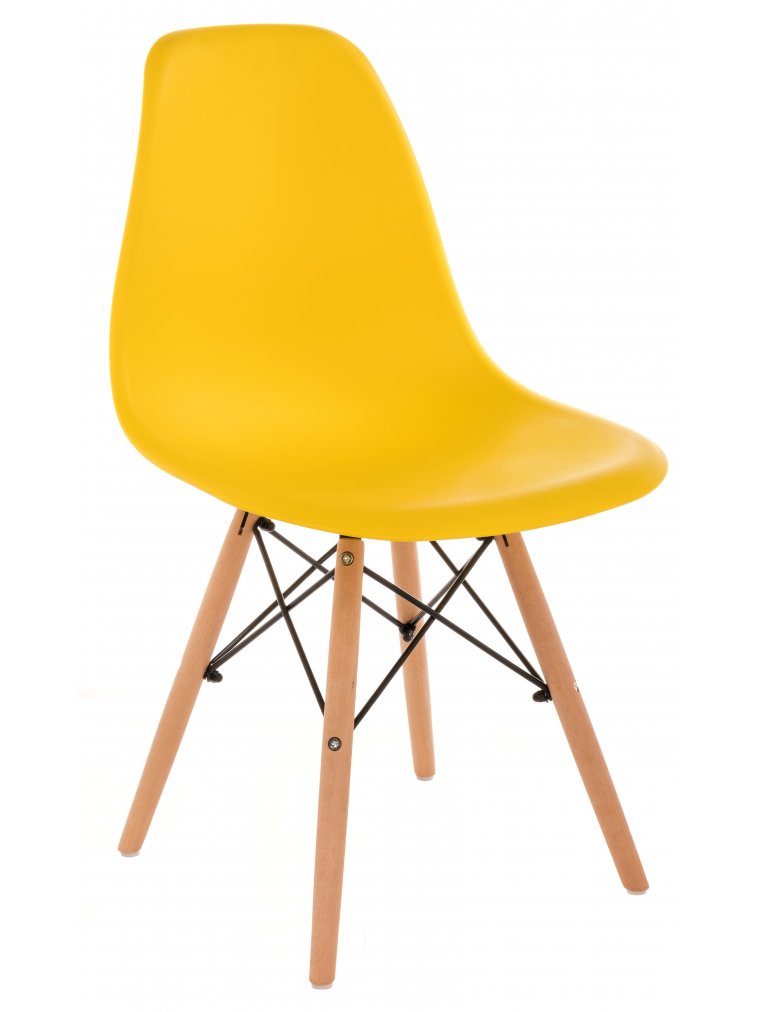 Пластиковый стул Eames PC-015 желтый