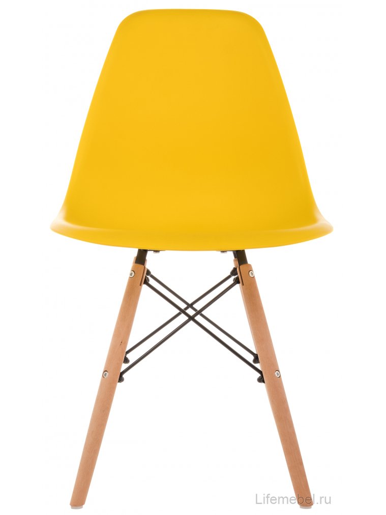 Пластиковый стул Eames PC-015 желтый