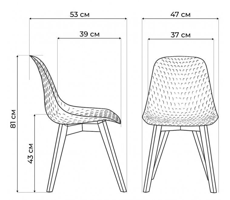 Пластиковый стул Vart clear / wood
