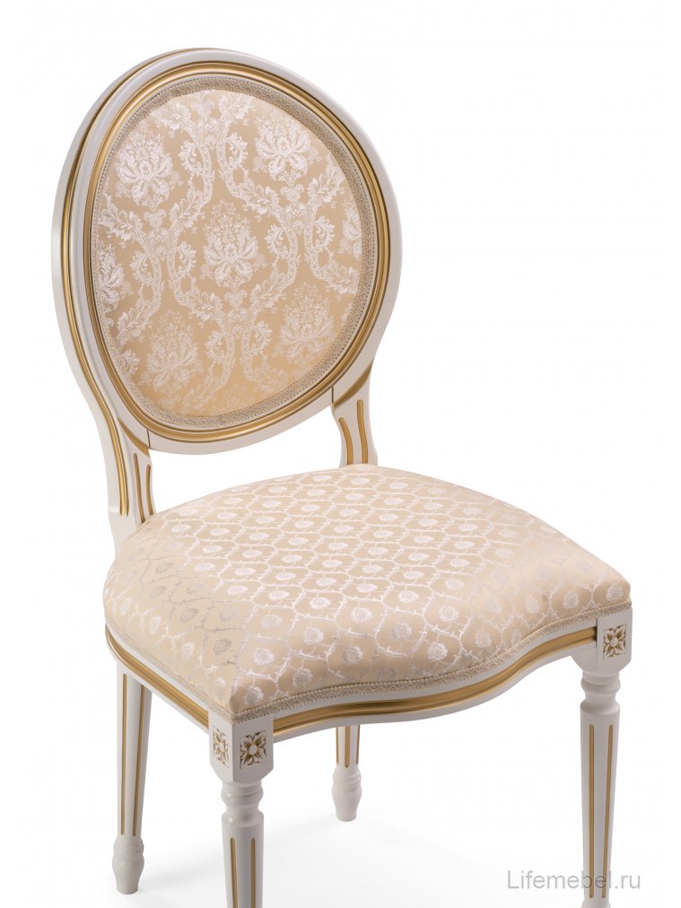 Стул Данте молочный / золотая патина