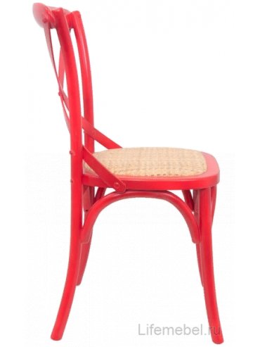 Стул деревянный Cross back red