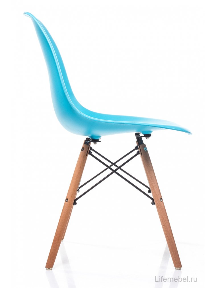 Стул Eames бирюзовый / деревянный каркас