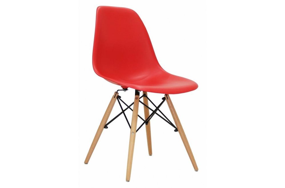 Стул Hames красный / деревянный каркас