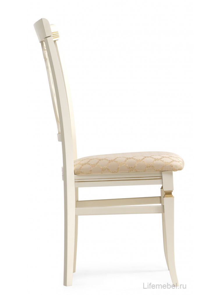 Деревянный стул Флавиан слоновая кость / золото