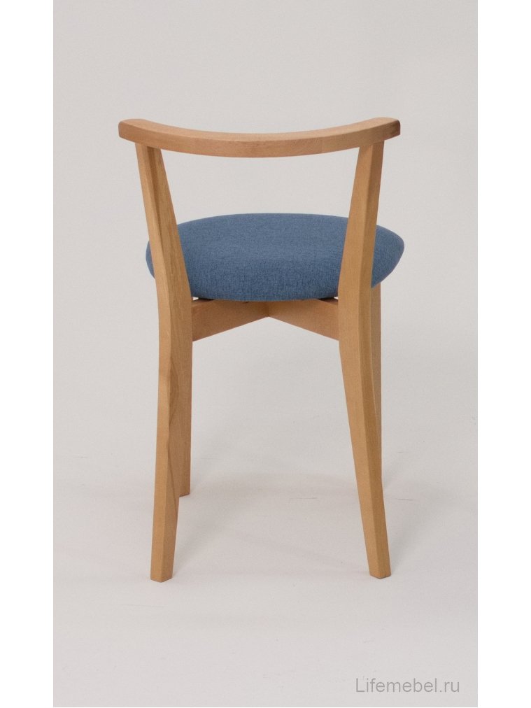 Деревянный стул Франк натуральное дерево / синий