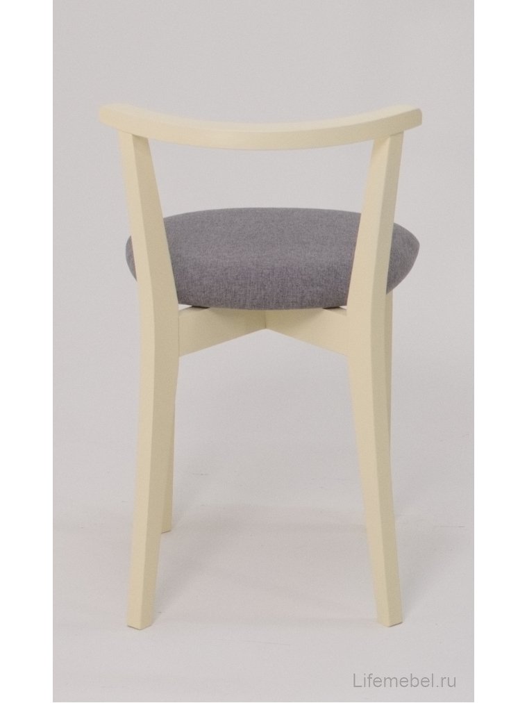 Деревянный стул Франк слоновая кость / серый