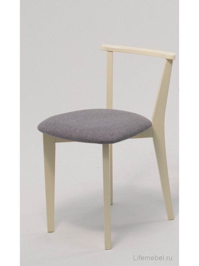 Деревянный стул Франк слоновая кость / серый