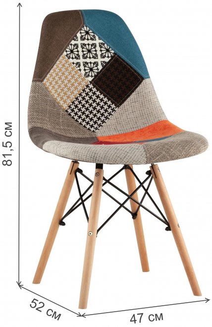 Деревянный стул Hames пэчворк