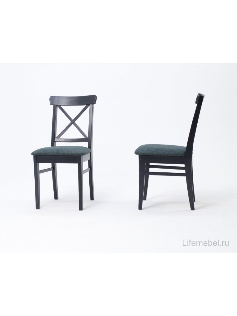 Деревянный стул Ингольф ПМ черный / зеленый