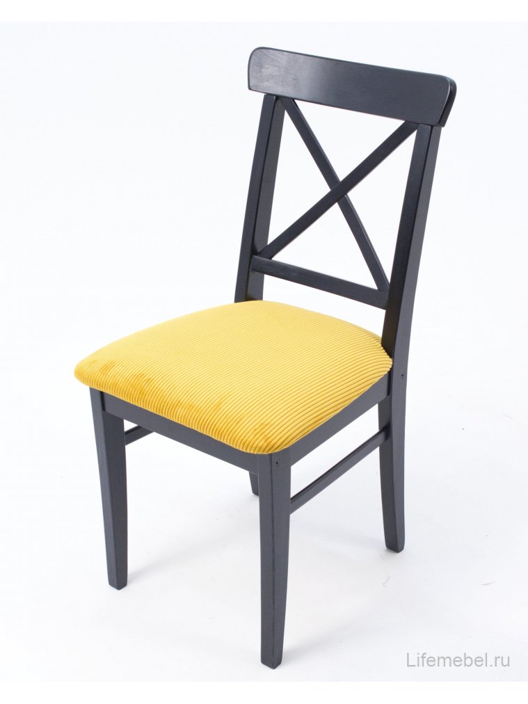 Деревянный стул Ингольф ПМ черный / желтый