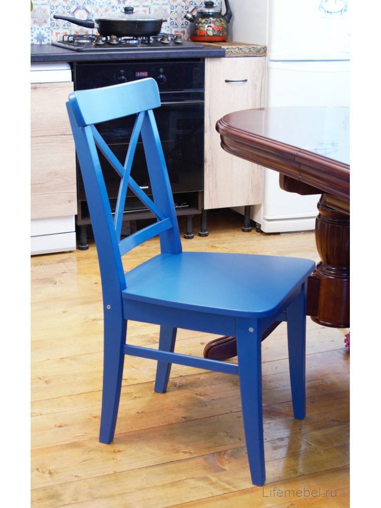 Деревянный стул Ингольф Ж синий