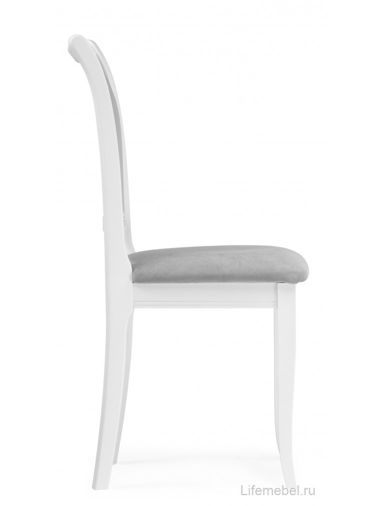 Деревянный стул Корнелл серый велюр / белый