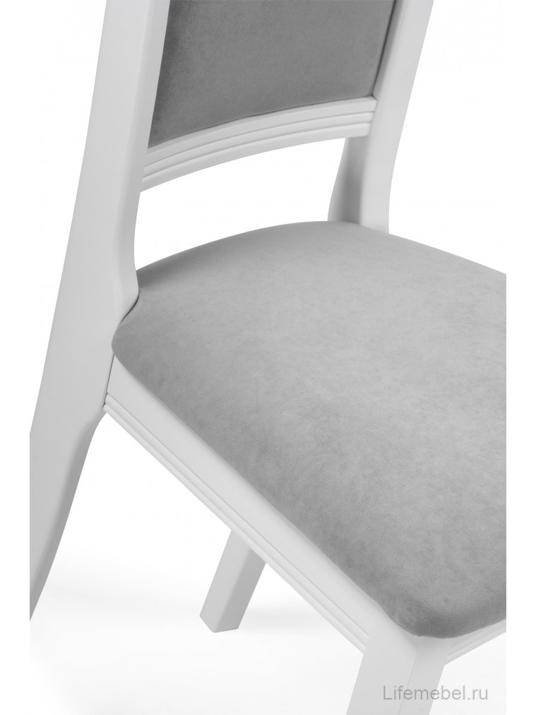 Деревянный стул Корнелл серый велюр / белый