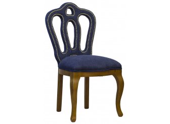 Стул PJC397 велюровый каштан / темно-синий