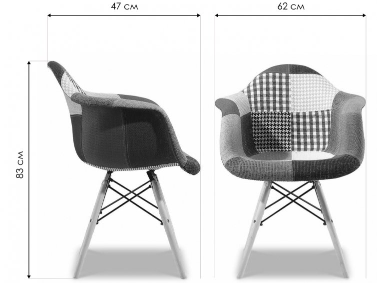 Стул PW082B patchwork