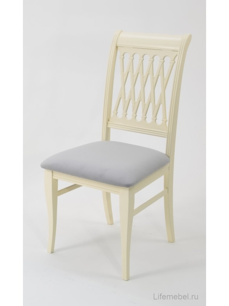 Деревянный стул Рич слоновая кость / серый