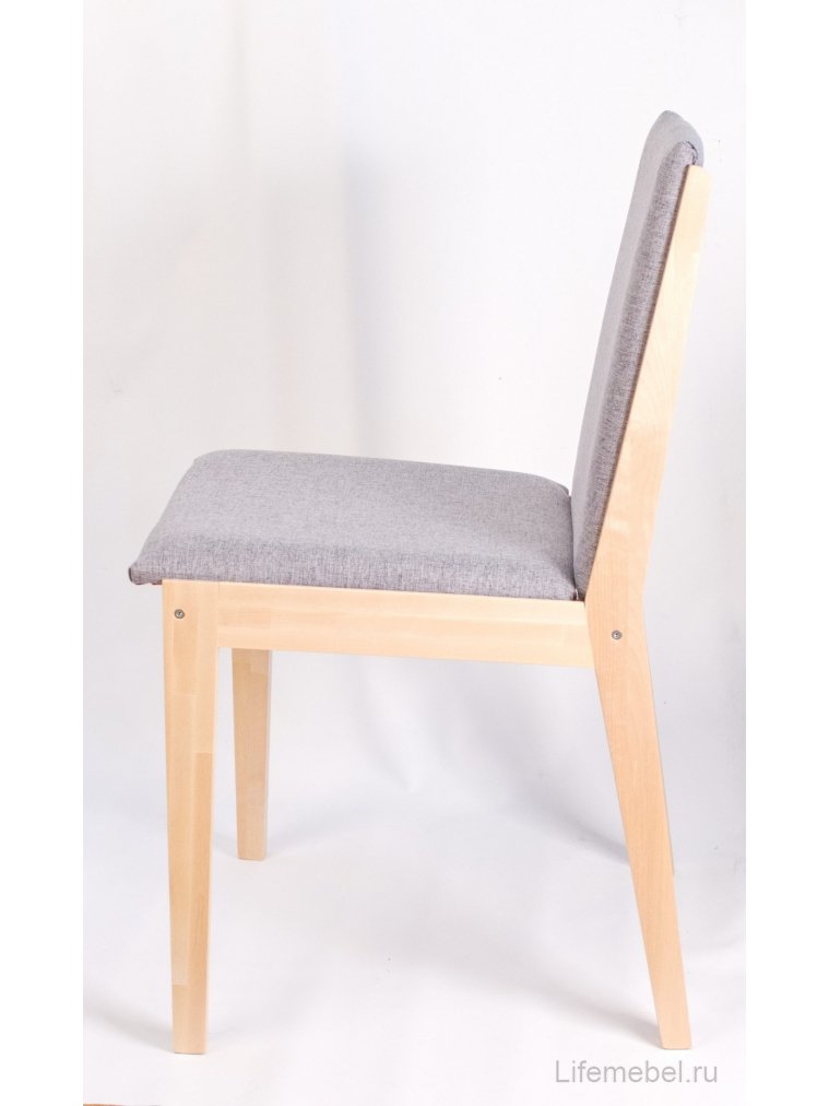 Деревянный стул Твит натуральное дерево / серый