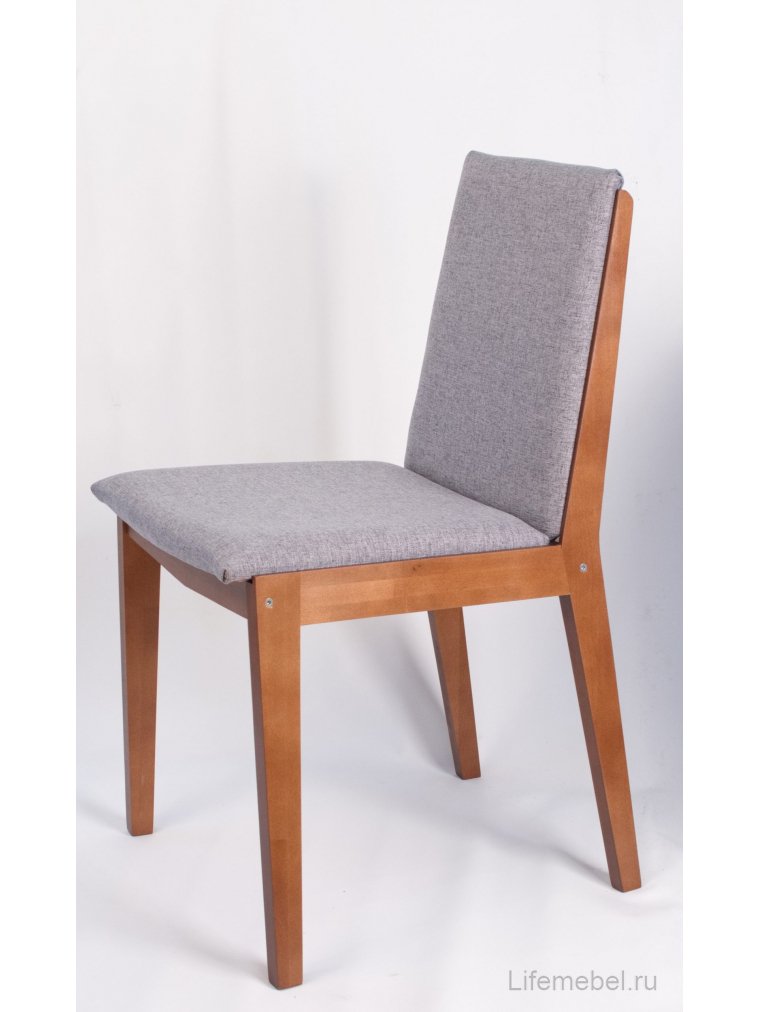 Деревянный стул Твит орех / серый