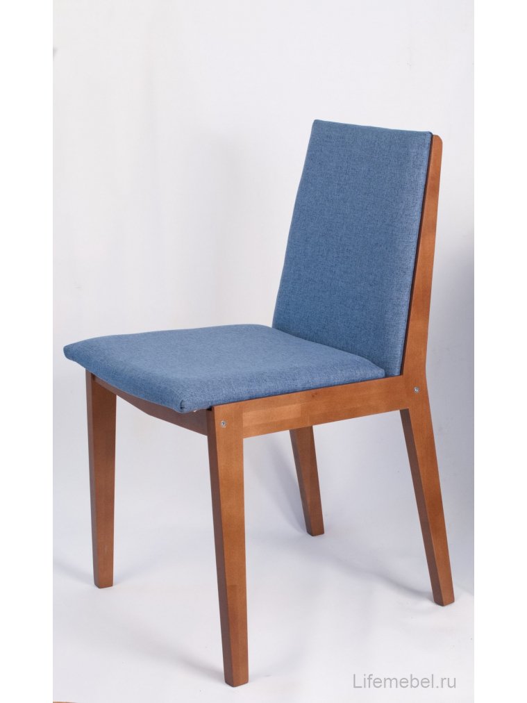 Деревянный стул Твит орех / синий