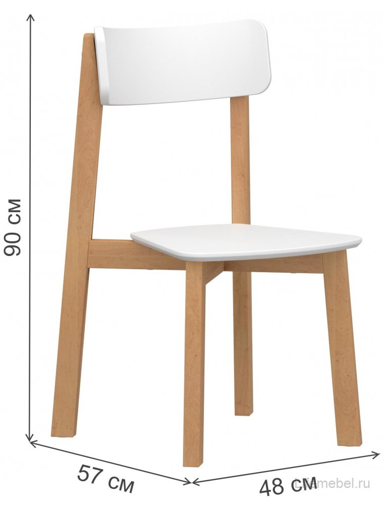 Комплект стульев Скайленд Lykke CE-2 белый / бук 2 шт.